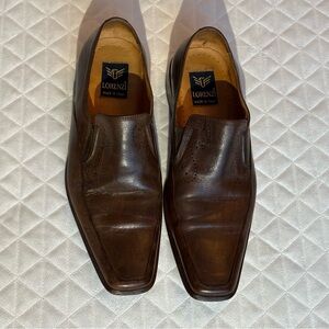 Lorenzi Made In Italy Men Loafers Shoes Size 39 Italy/ 9 US Brown Soft Leather